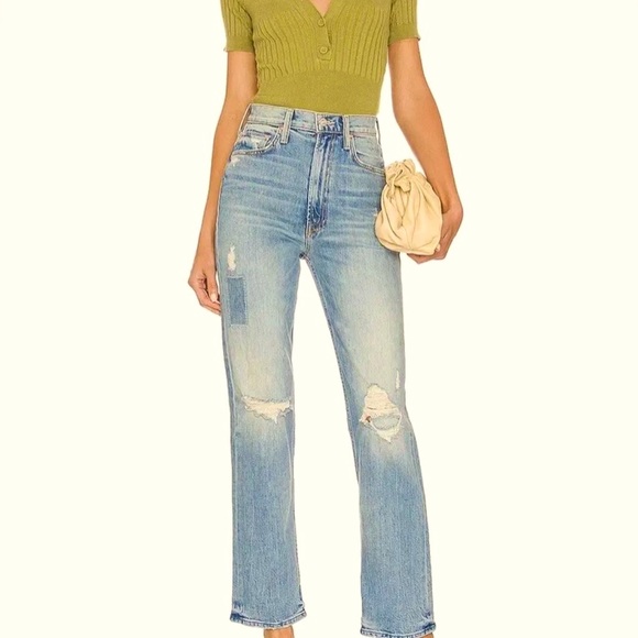 MOTHER Superior High Waisted Study Hover 30 Straight Leg We Are Castaways Denim - Picture 9 of 10